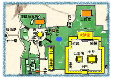 法隆寺の境内図